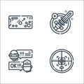 esports line icons. linear set. quality vector line set such as target, gamer, sword