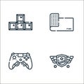 esports line icons. linear set. quality vector line set such as badge, game, mousepad