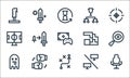 esports line icons. linear set. quality vector line set such as chair, strategy, ghost, match, fighting, match, tetris, tournament