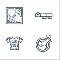 esports line icons. linear set. quality vector line set such as potion, jersey, life bar