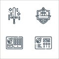 esports line icons. linear set. quality vector line set such as status, inventory, esports