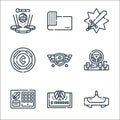esports line icons. linear set. quality vector line set such as vr glasses, prize, inventory, drive, badge, coins, fight, mousepad