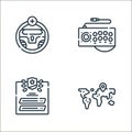 esports line icons. linear set. quality vector line set such as world, quest, arcade