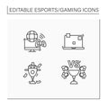 Esports line icons set