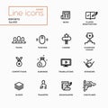 Esports - Single Line Pictograms Set Royalty Free Stock Photo