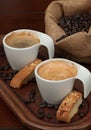 Espresso, Biscotti and Coffee Beans