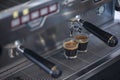 Espresso brew machine for bleed coffee bean into hot fresh coffee, Coffee machine is the great tool for vintage cafe the coffee Royalty Free Stock Photo
