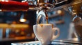 The espresso brewing process. AI generated Royalty Free Stock Photo