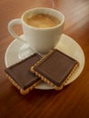 Espresso and chocolate biscuits