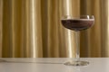 Espresso or chocolate martini cocktail on golden background Royalty Free Stock Photo