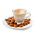 Espresso coffee with almond milk