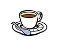 Espresso coffee cup illustration Royalty Free Stock Photo
