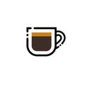 Espresso. Coffee cup line art illustration. Line icon- cup