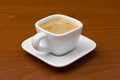 Espresso coffee cup on table Royalty Free Stock Photo