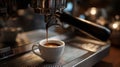 Espresso coffee machine brewing Royalty Free Stock Photo
