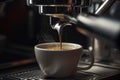 Espresso coffee machine cup. Generate Ai Royalty Free Stock Photo