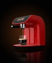 Espresso coffee machine with touch screen which could control by smart phone. 3DCG Rendering with clipping path. Royalty Free Stock Photo