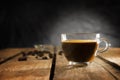 Espresso coffee made with mocha machine at home Royalty Free Stock Photo
