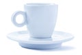 Espresso cup with round handle isolated