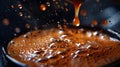 Espresso Drop Falling Into Coffee Cup Royalty Free Stock Photo
