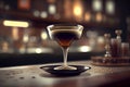 espresso expresso coffee martini cocktail in bar Royalty Free Stock Photo