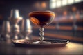 espresso expresso coffee martini cocktail in bar Royalty Free Stock Photo