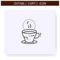 Espresso line icon. Editable illustration
