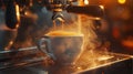 The Espresso Machine Brew.AI generated image Royalty Free Stock Photo
