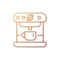 Espresso machine gradient linear vector icon Royalty Free Stock Photo