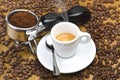 Espresso machine group head Royalty Free Stock Photo