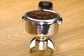 An espresso machine group head Royalty Free Stock Photo