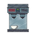 Espresso machine isolated scribble Royalty Free Stock Photo