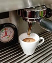 Espresso machine making a cup of coffee. Royalty Free Stock Photo