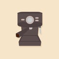 Espresso Machine object flat element for international coffee day background