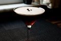 Espresso Martini Cocktail with coffee beans. Royalty Free Stock Photo