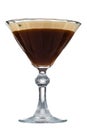 Espresso martini cocktail isolated on white Royalty Free Stock Photo