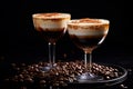 Espresso Martini Cocktails with Coffee Beans - Perfect for Happy Hour, Summer Refreshment