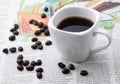 Espresso one cup on NEWS paper