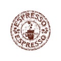 Espresso rubber stamp Royalty Free Stock Photo