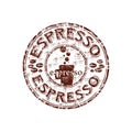 Espresso rubber stamp