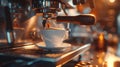 The Espresso Machine at Work.AI generated image Royalty Free Stock Photo