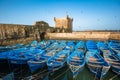 ESSAOUIRA, MOROCCO - April, 18, 2013: Fishing boats in Essaouira port, Morocco