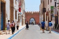 ESSAOUIRA, MOROCCO - JUNE 10, 2017: Old historical gate in the center of Essaouira former Portuguese name Mogador
