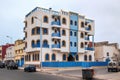 ESSAOUIRA, MOROCCO - JUNE 11, 2017: Typical residential architecture in center of Essaouira in Morocco