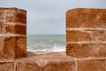 View to the sea from Essaouira`s walls Royalty Free Stock Photo