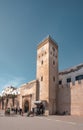 Essaouira, Morocco, December 30 2019: Medina entrance tower and old city walls in costal town of Essaouira, Morocco. Royalty Free Stock Photo