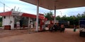 Essar petrol pump public crowd around premises