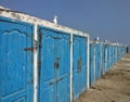 Essauira blue doors with seagulls