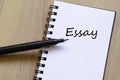 Essay Concept Notepad Royalty Free Stock Photo