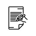 Black line icon for Essays, article and dissertation